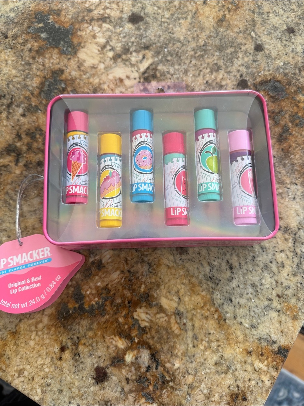 Lip Smacker Assorted Fruit & Dessert Lip Balm Tin Set - Pink Mix